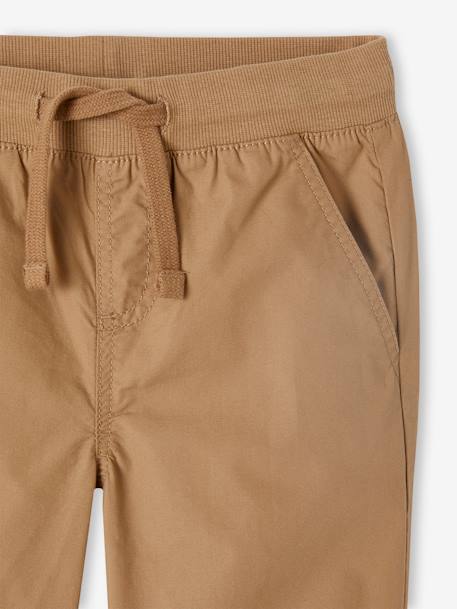 Cropped Lightweight Trousers Convert into Bermuda Shorts, for Boys beige+night blue+olive - vertbaudet enfant 