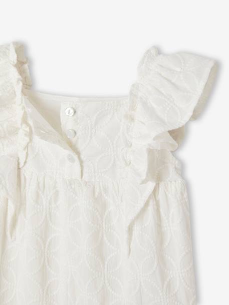 Occasion Wear Embroidered Jumpsuit for Babies ecru - vertbaudet enfant 