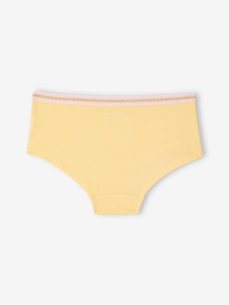 Pack of 7 Flower Shorties in Organic Cotton for Girls rose - vertbaudet enfant 