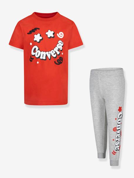 Ensemble t-shirt + jogging garçon CONVERSE anthracite - vertbaudet enfant 