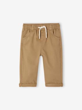 Straight Leg Trousers with Elasticated Waistband, for Babies  - vertbaudet enfant
