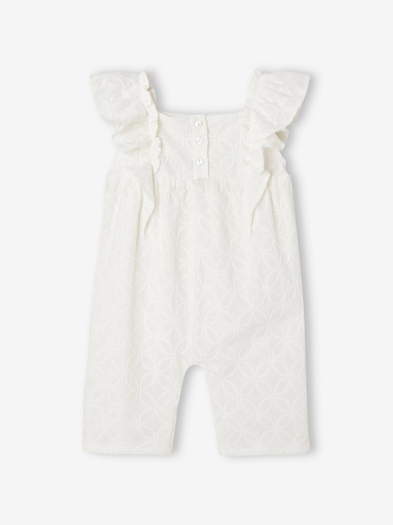 Occasion Wear Embroidered Jumpsuit for Babies - ecru, Baby