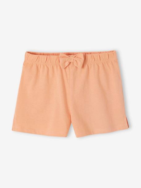 Lot de 2 pyjashorts fille en maille côtelée écru - vertbaudet enfant 