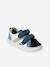 Baskets enfant cuir scratchs bleu jean+lot bleu+lot vert+marine - vertbaudet enfant 