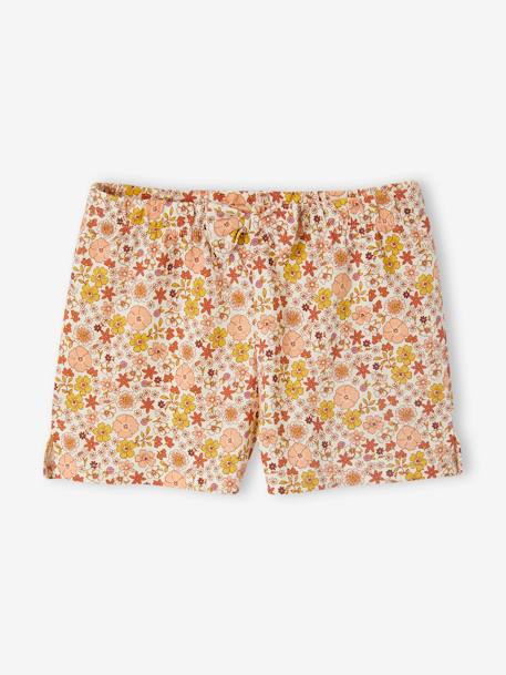 Lot de 2 pyjashorts fille en maille côtelée écru - vertbaudet enfant 