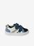 Baskets enfant cuir scratchs bleu jean+lot bleu+lot vert+marine - vertbaudet enfant 