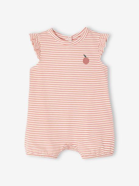 Lot de 2 combi-shorts naissance vieux rose - vertbaudet enfant 