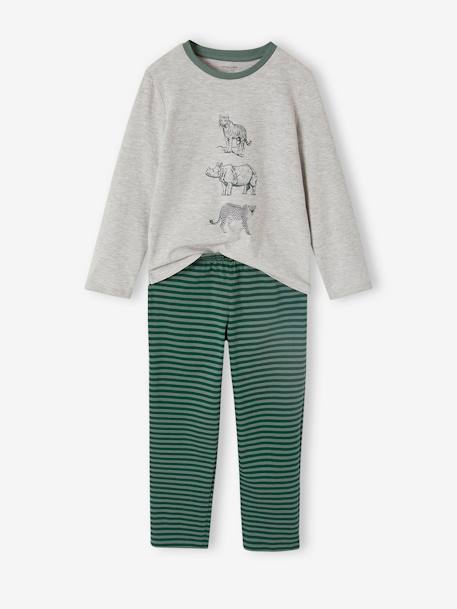 Lot de 2 pyjamas 'jungle' garçon vert - vertbaudet enfant 