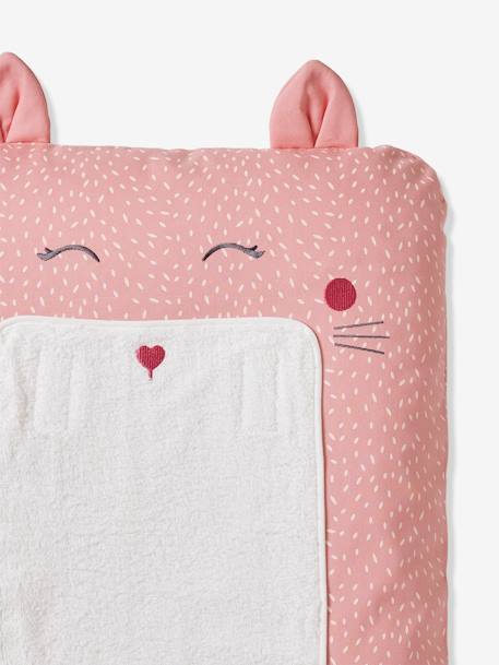 Changing Mattress Cover, Cat printed pink - vertbaudet enfant 