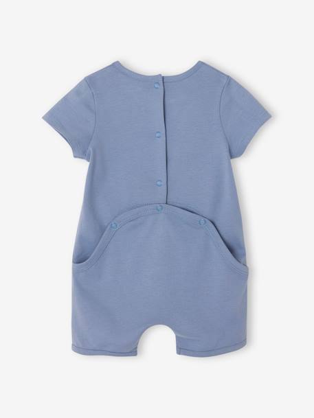 Pack of 2 Playsuits for Newborn Babies chambray blue - vertbaudet enfant 