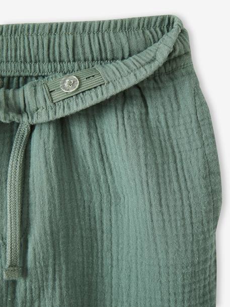 Cotton Gauze Shorts for Boys electric blue+green - vertbaudet enfant 