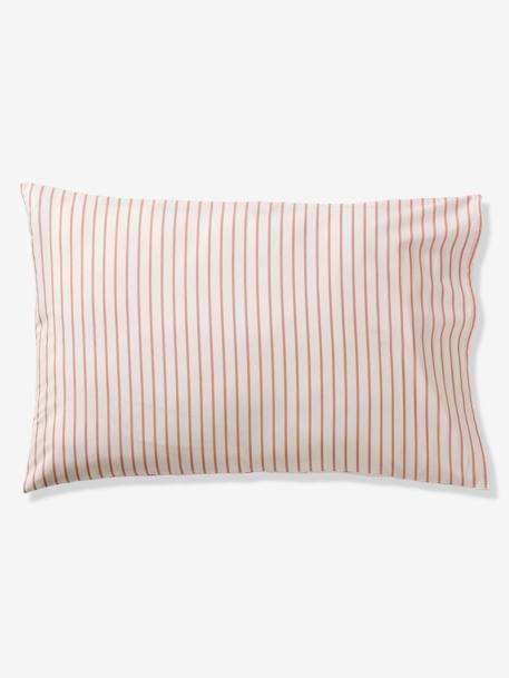 Reversible Duvet Cover + Pillowcase Essentials Set in Recycled Cotton, Flowers & Stripes printed pink - vertbaudet enfant 