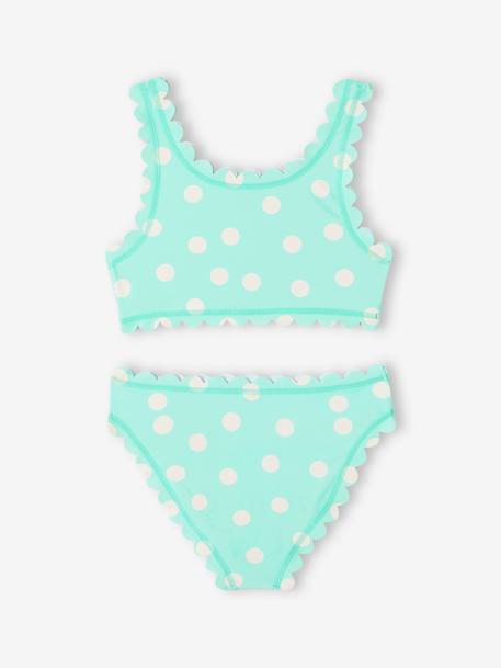 Polka Dot Bikini for Girls aqua green - vertbaudet enfant 