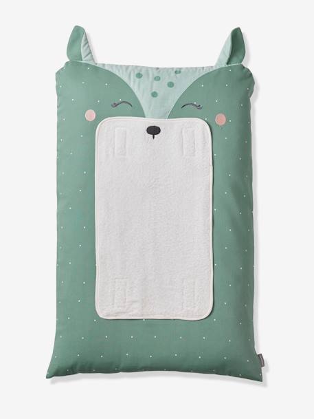 Housse matelas à langer personnalisable BICHE vert imprimé - vertbaudet enfant 