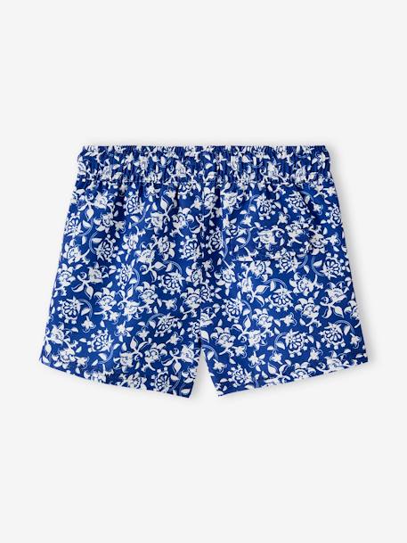 Swim Shorts with Stylised Flowers Print for Baby Boys printed blue - vertbaudet enfant 