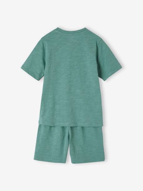 Pyjashort garçon en maille flammée vert émeraude - vertbaudet enfant 