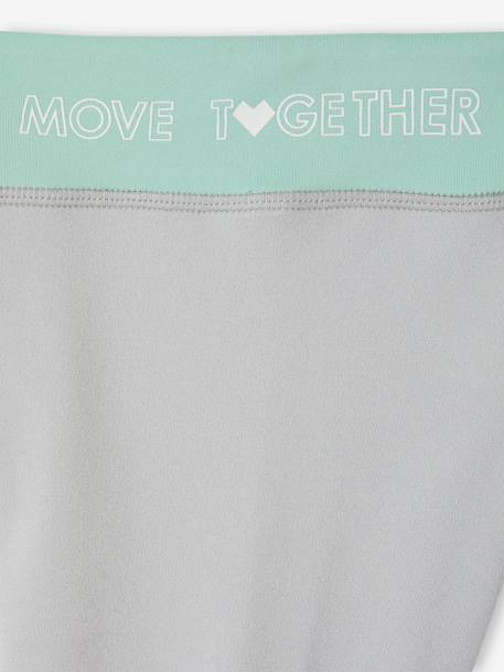 Sports Leggings in Techno Fabric, with Stripes, for Girls marl grey - vertbaudet enfant 