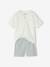 Dual Fabric Short Pyjamas for Boys ecru - vertbaudet enfant 