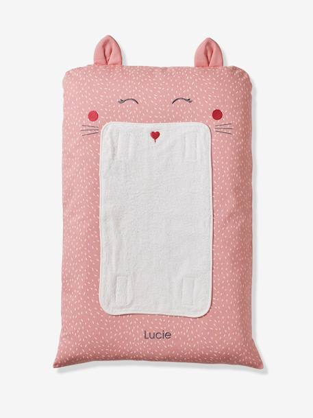 Changing Mattress Cover, Cat printed pink - vertbaudet enfant 