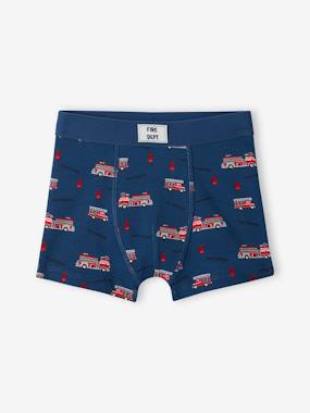 Garçon-Lot de 5 boxers stretch pompiers garçon en coton bio