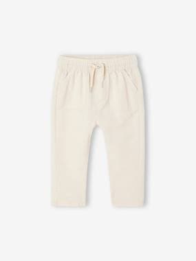 Lightweight Trousers in Linen & Cotton, for Babies  - vertbaudet enfant