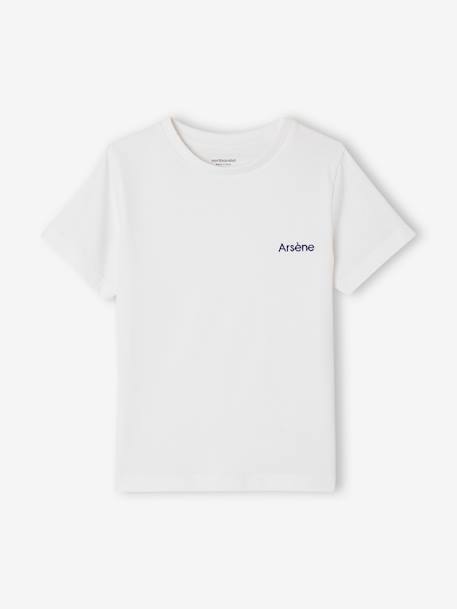 T-shirt garçon uni manches courtes blanc - vertbaudet enfant 