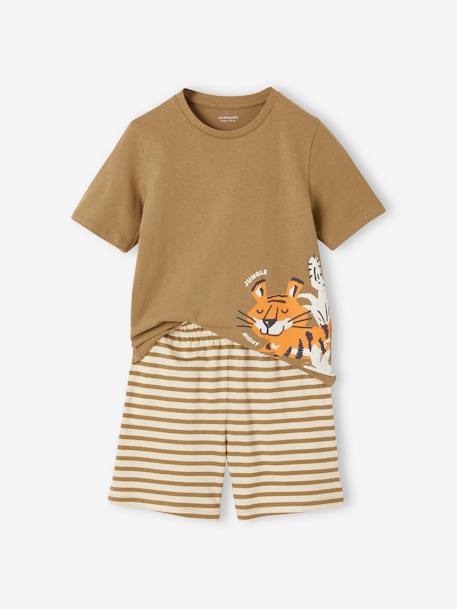 Pack of 2 Tiger Pyjamas for Boys khaki - vertbaudet enfant 
