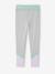 Sports Leggings in Techno Fabric, with Stripes, for Girls marl grey - vertbaudet enfant 
