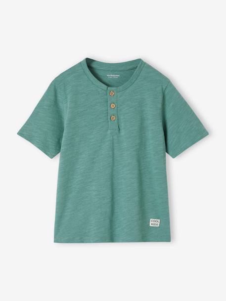 Pyjamas in Marl Jersey Knit for Boys emerald green - vertbaudet enfant 