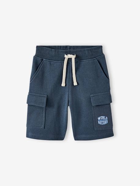 Cargo-Style Sports Shorts for Boys green+navy blue - vertbaudet enfant 