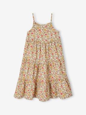 Long Strappy Dress in Cotton Gauze, for Girls  - vertbaudet enfant