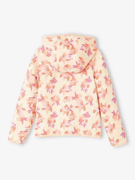 Sports Sweatshirt with Flower Print in Techno Fabric for Girls multicoloured - vertbaudet enfant 