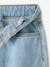 Bermuda en jean poche en crochet au dos fille denim bleached - vertbaudet enfant 