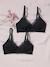 Pack of 2 Bras in Organic Cotton & Lace, for Maternity black - vertbaudet enfant 
