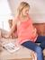 Cotton Gauze Top with Thin Straps, for Maternity coral - vertbaudet enfant 