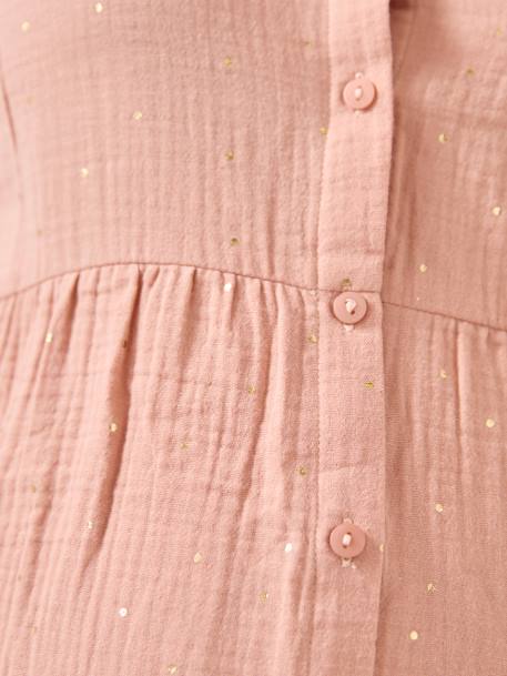Blouse in Cotton Gauze with Iridescent Dots, Maternity & Nursing Special rosy - vertbaudet enfant 