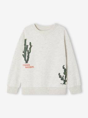 Boys-Cardigans, Jumpers & Sweatshirts-Sweatshirt with Cacti, for Boys