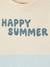 Tee-shirt colorblock bébé 'Happy summer' bleu ciel - vertbaudet enfant 