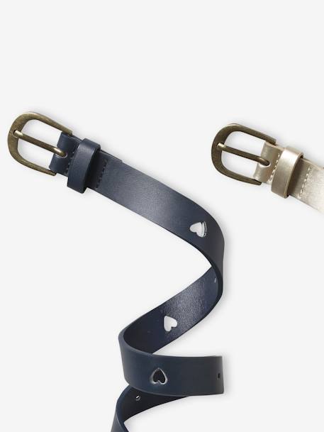 Pack of 2 Belts for Girls navy blue - vertbaudet enfant 