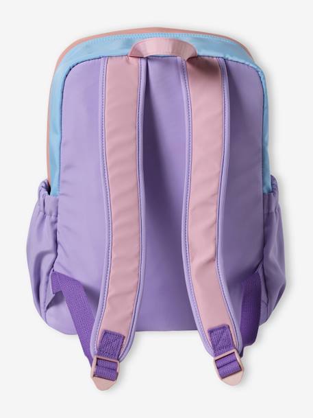 Retro Colourblock Backpack for Girls lilac - vertbaudet enfant 