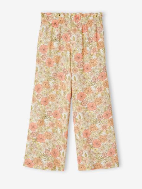 Floral Print Trousers ecru+multicoloured+pale yellow - vertbaudet enfant 