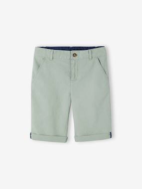 Bermuda Shorts in Cotton/Linen for Boys  - vertbaudet enfant