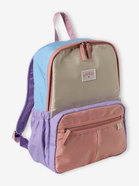 Girls-Retro Colourblock Backpack for Girls