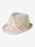 Chapeau en paille de papier et ruban rayé bébé garçon beige - vertbaudet enfant 