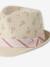 Chapeau en paille de papier et ruban rayé bébé garçon beige - vertbaudet enfant 