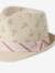 Paper Straw Hat & Striped Ribbon for Baby Boys beige - vertbaudet enfant 
