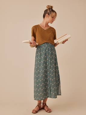 Long Skirt in Cotton Gauze for Maternity, ENVIE DE FRAISE  - vertbaudet enfant