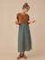 Long Skirt in Cotton Gauze for Maternity, ENVIE DE FRAISE beige+green - vertbaudet enfant 
