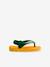 Tongs Baby Brasil Logo II corail+jaune - vertbaudet enfant 