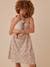 Long Dress with Iridescent Flowers Motifs for Maternity, by ENVIE DE FRAISE sandy beige - vertbaudet enfant 